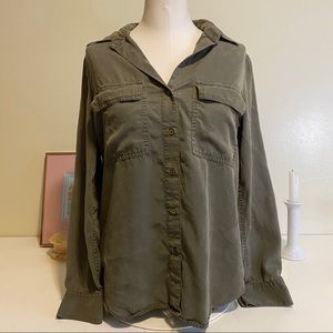 Babaton Utility Button-up in GD mossy stone